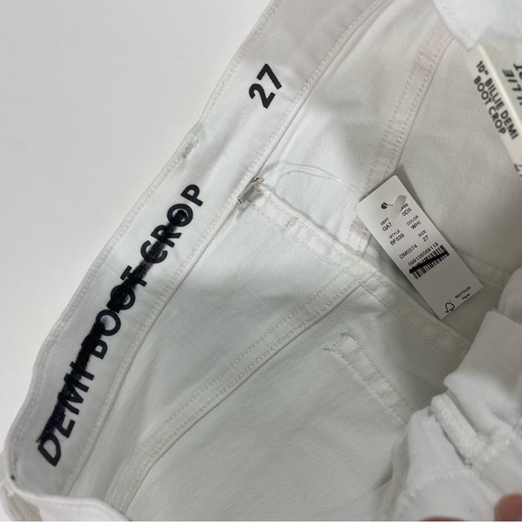 New J Crew 10” Billie Demi Boot Crop Jeans White Size 27 - Picture 6 of 12